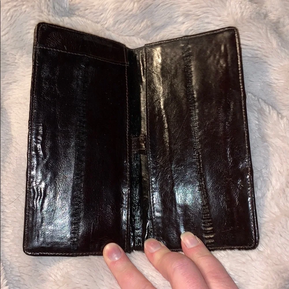 Eel Skin Check Book Excellent Condition Vintage
